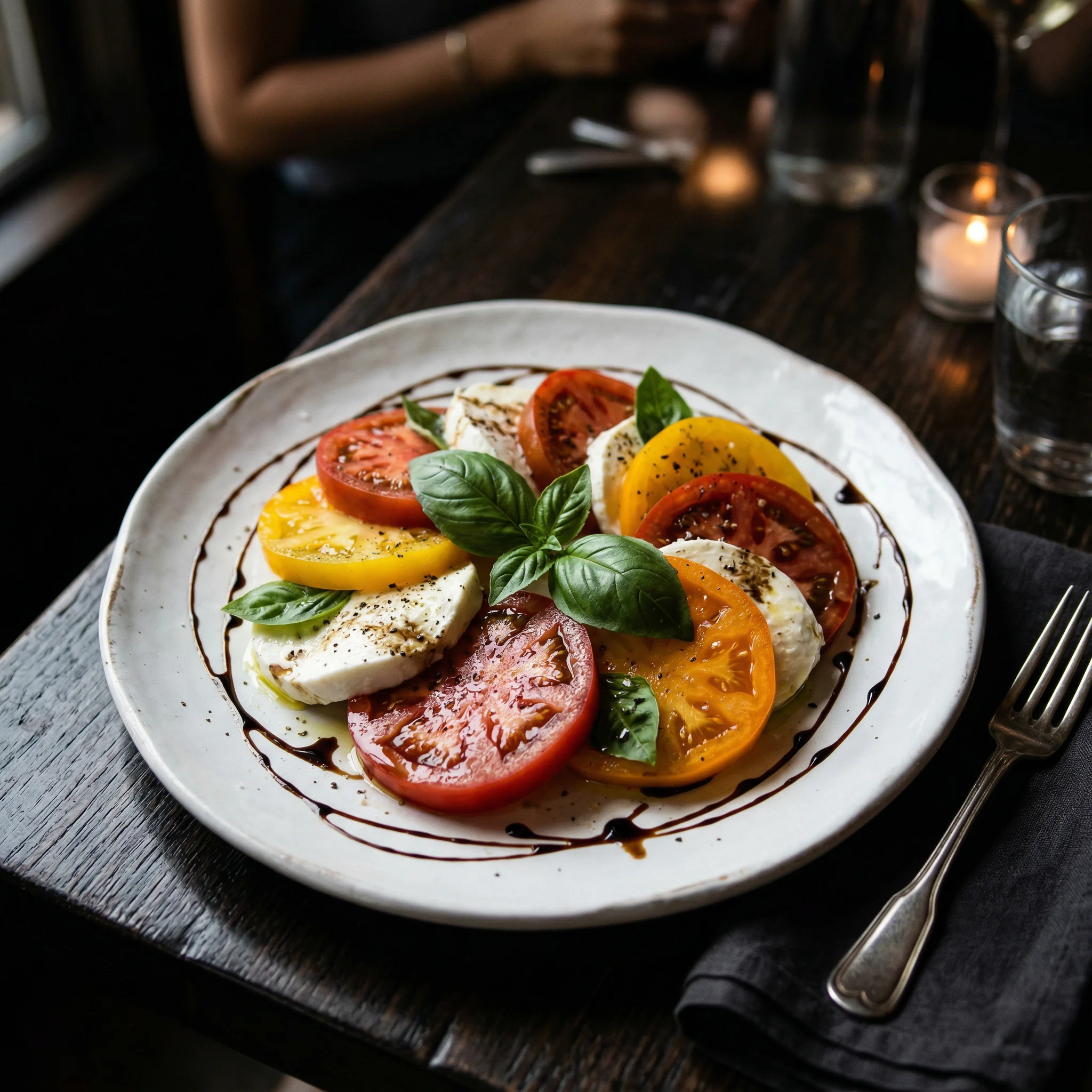 Heirloom tomato caprese salad