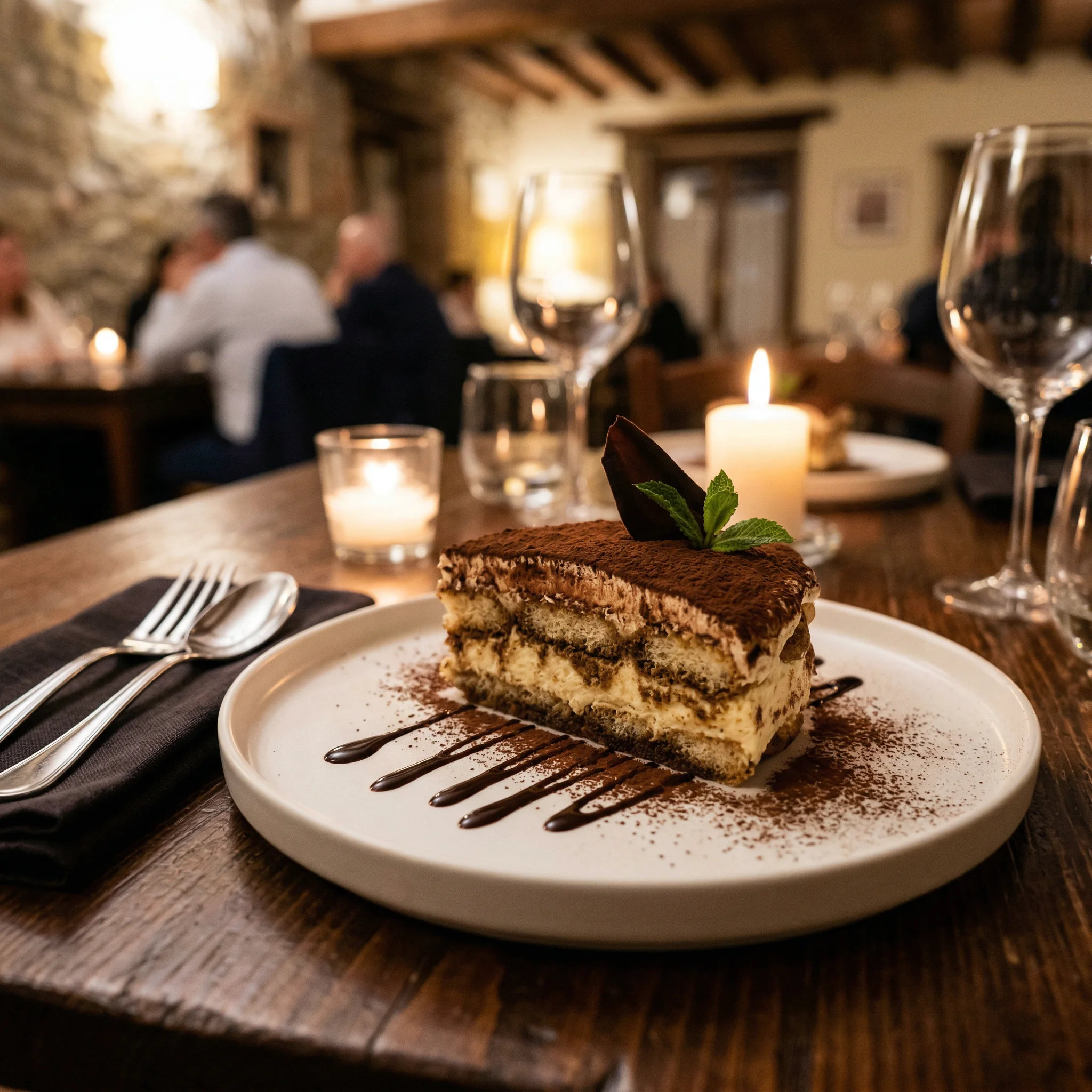 Classic tiramisu dessert
