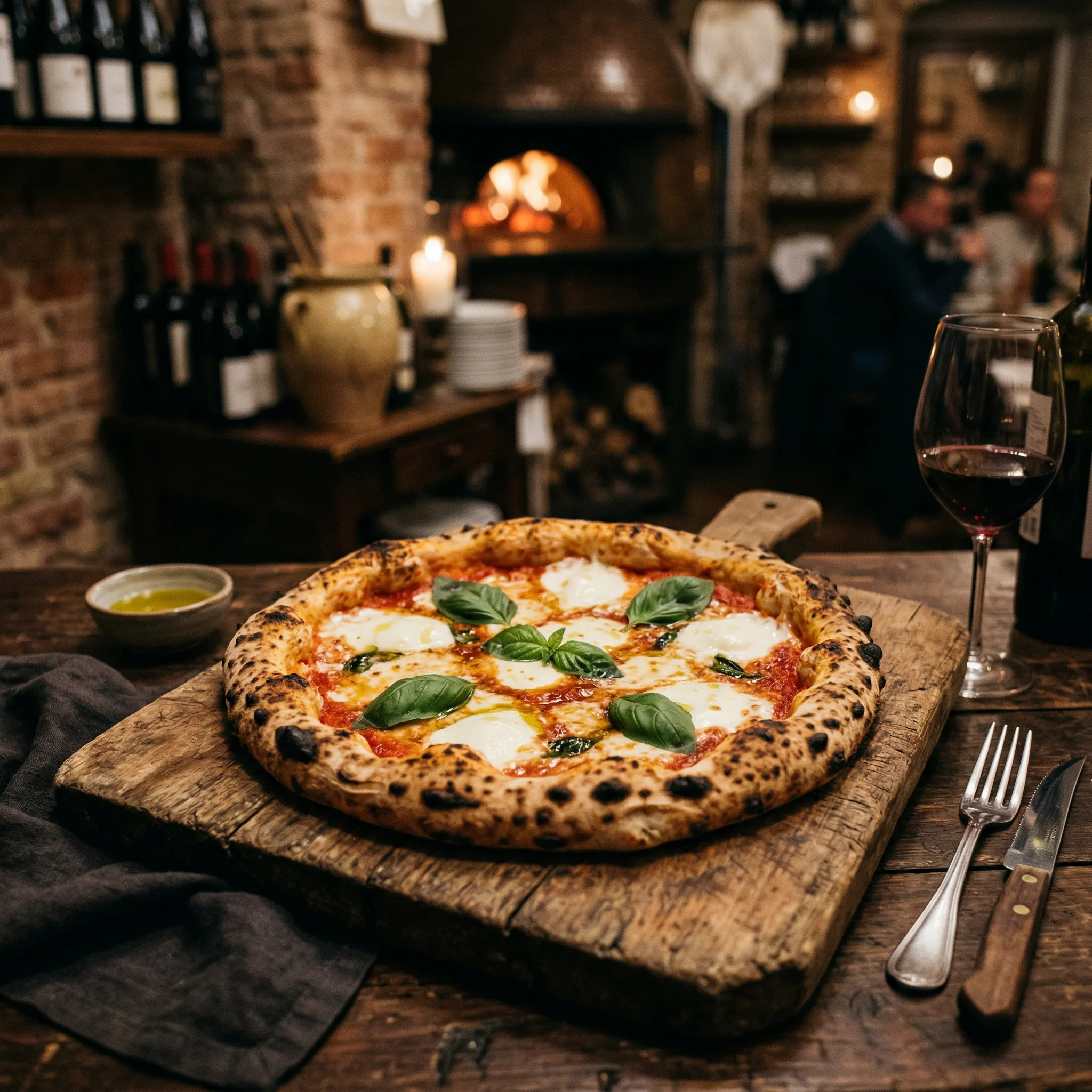 Wood-fired Neapolitan pizza